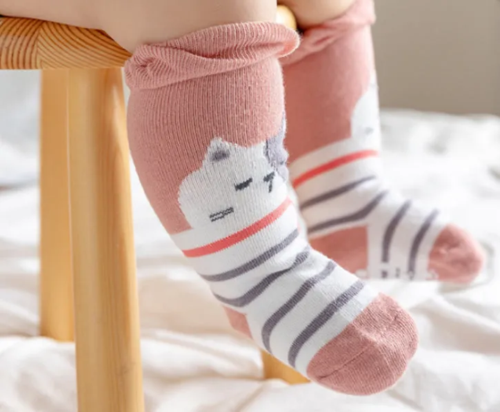 3 Pack Kids' Socks | non skid | Sheep Cat Penguin