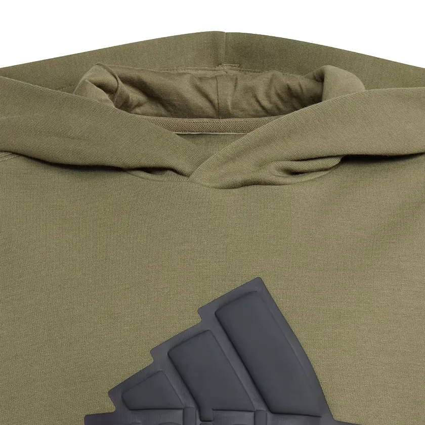 Adidas Originals Future logo boys hoodie IM0076 olive green black