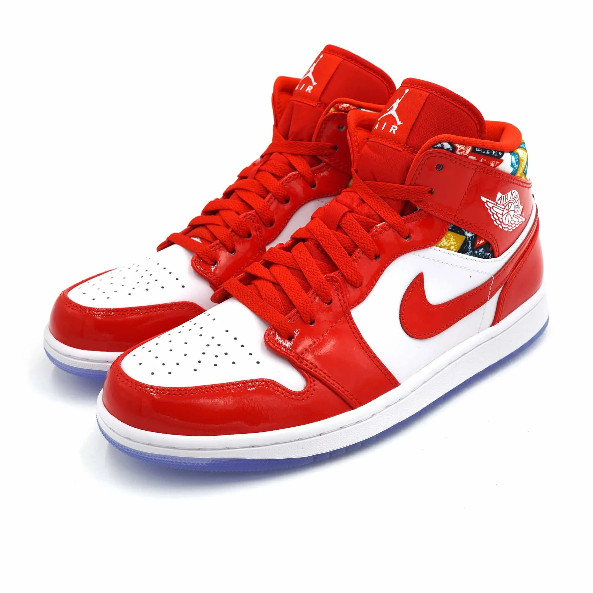 AIR JORDAN 1 MID BARCELONA SWEATER RED PATENT 2021