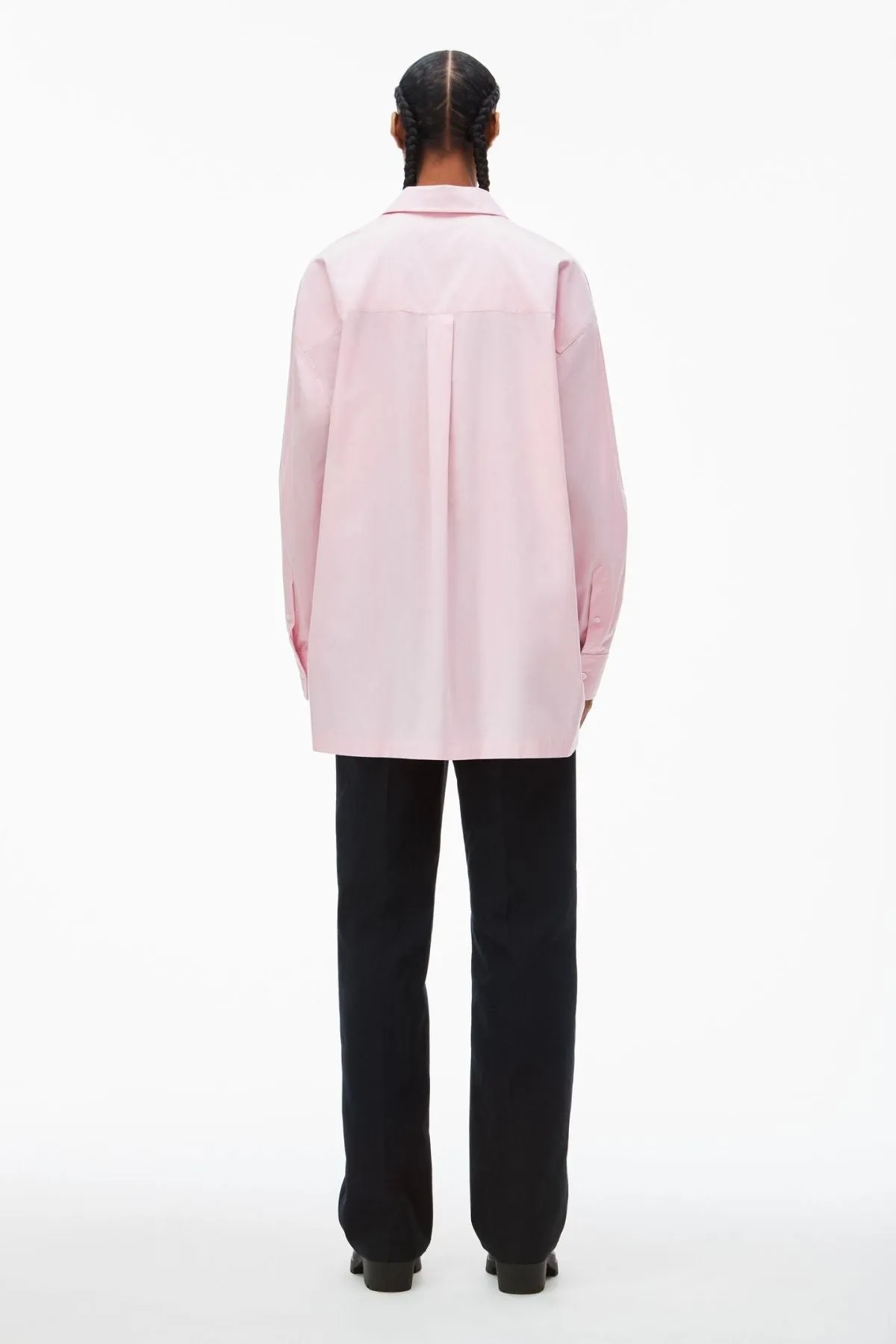 alexanderwang.t Logo Apple Patch Cotton Shirt - Light Pink