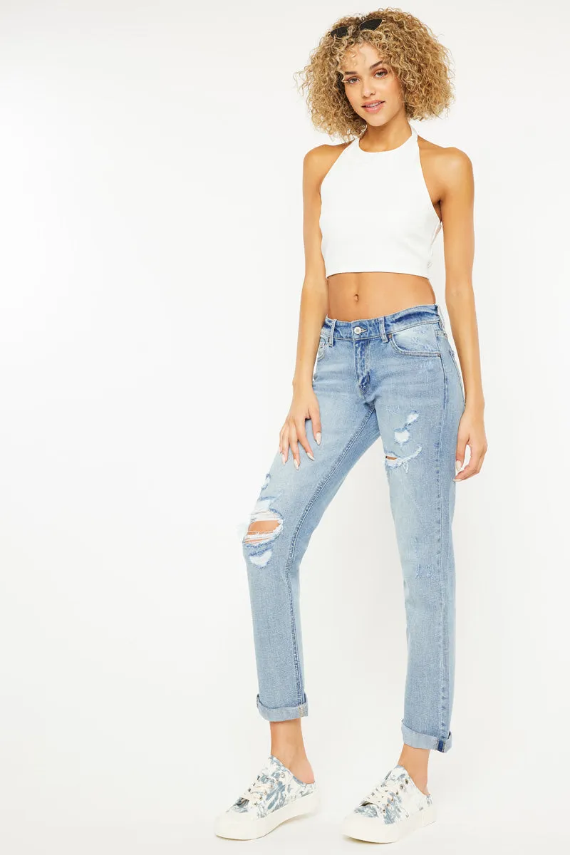 Aries Mid Rise Boyfriend Jeans