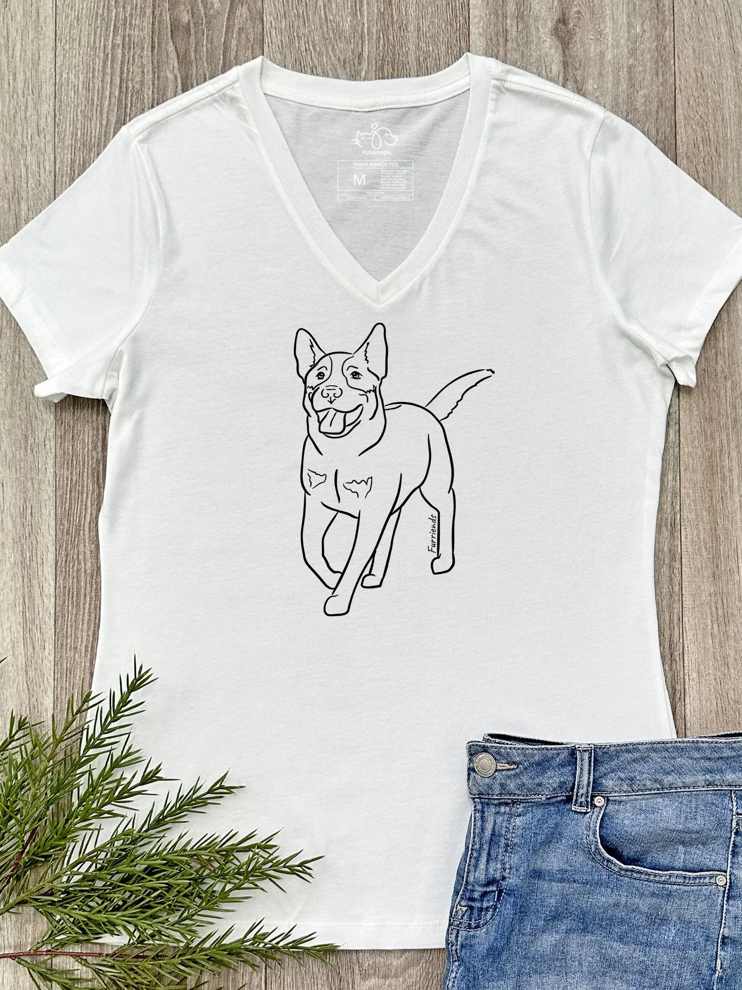 Australian Cattle Dog Emma V-Neck Tee