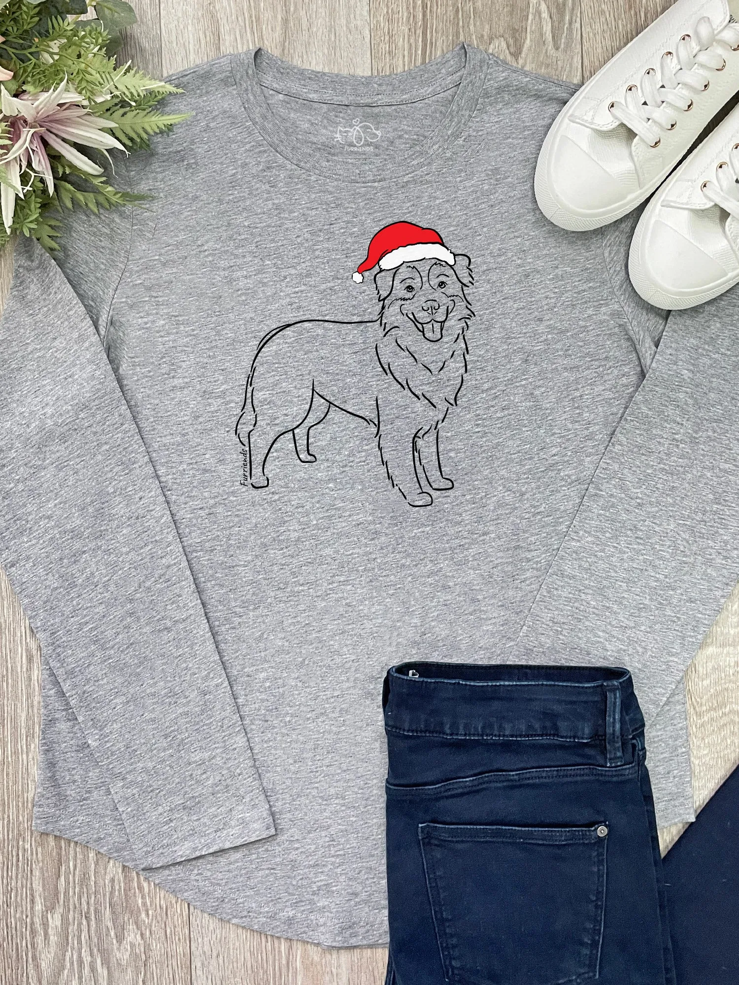 Australian Shepherd Christmas Edition Olivia Long Sleeve Tee