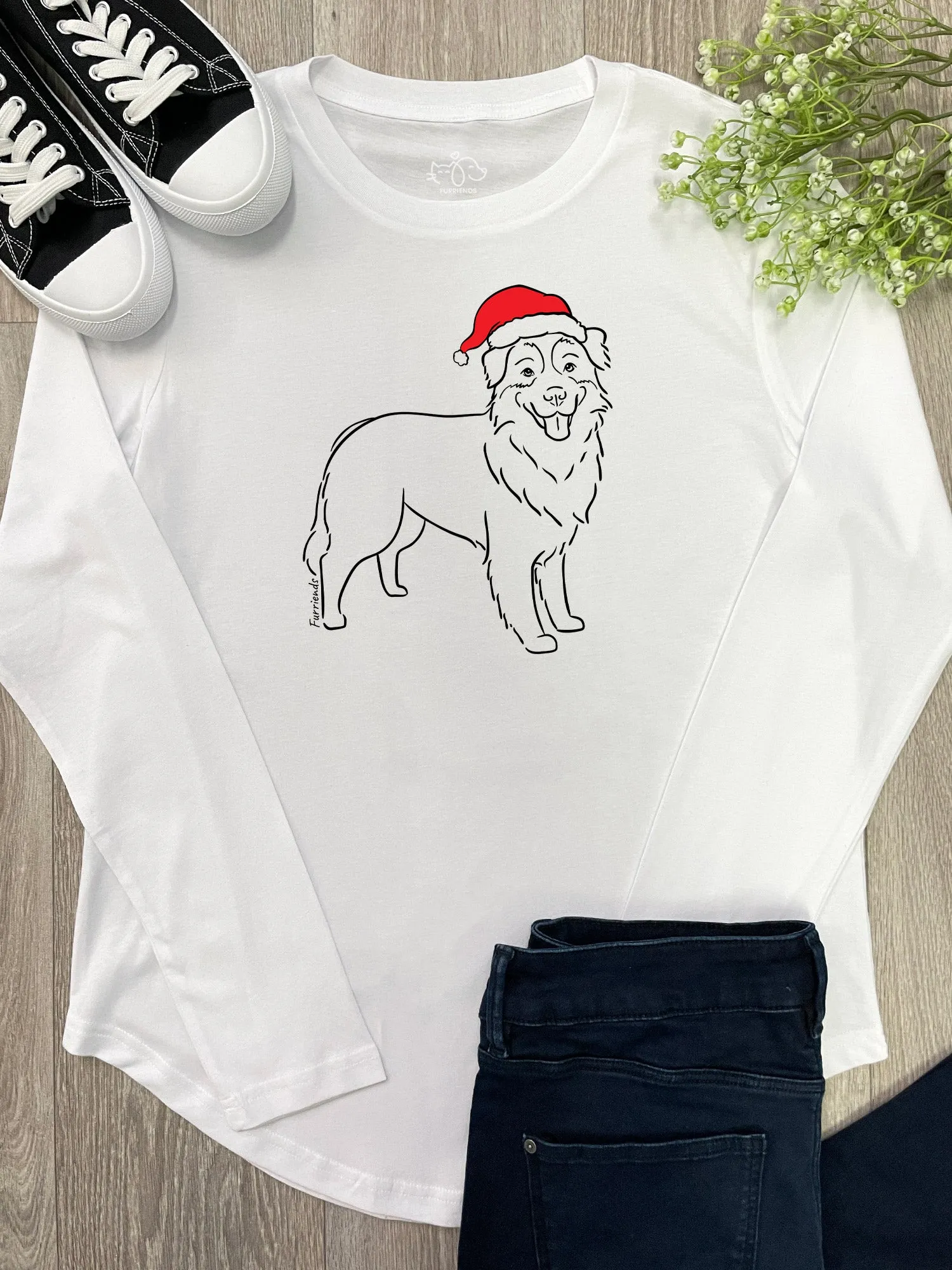 Australian Shepherd Christmas Edition Olivia Long Sleeve Tee