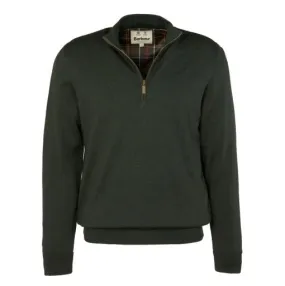 Barbour Gamlin Mens Olive Half-Zip Sweater - Stylish & Comfortable Knitwear