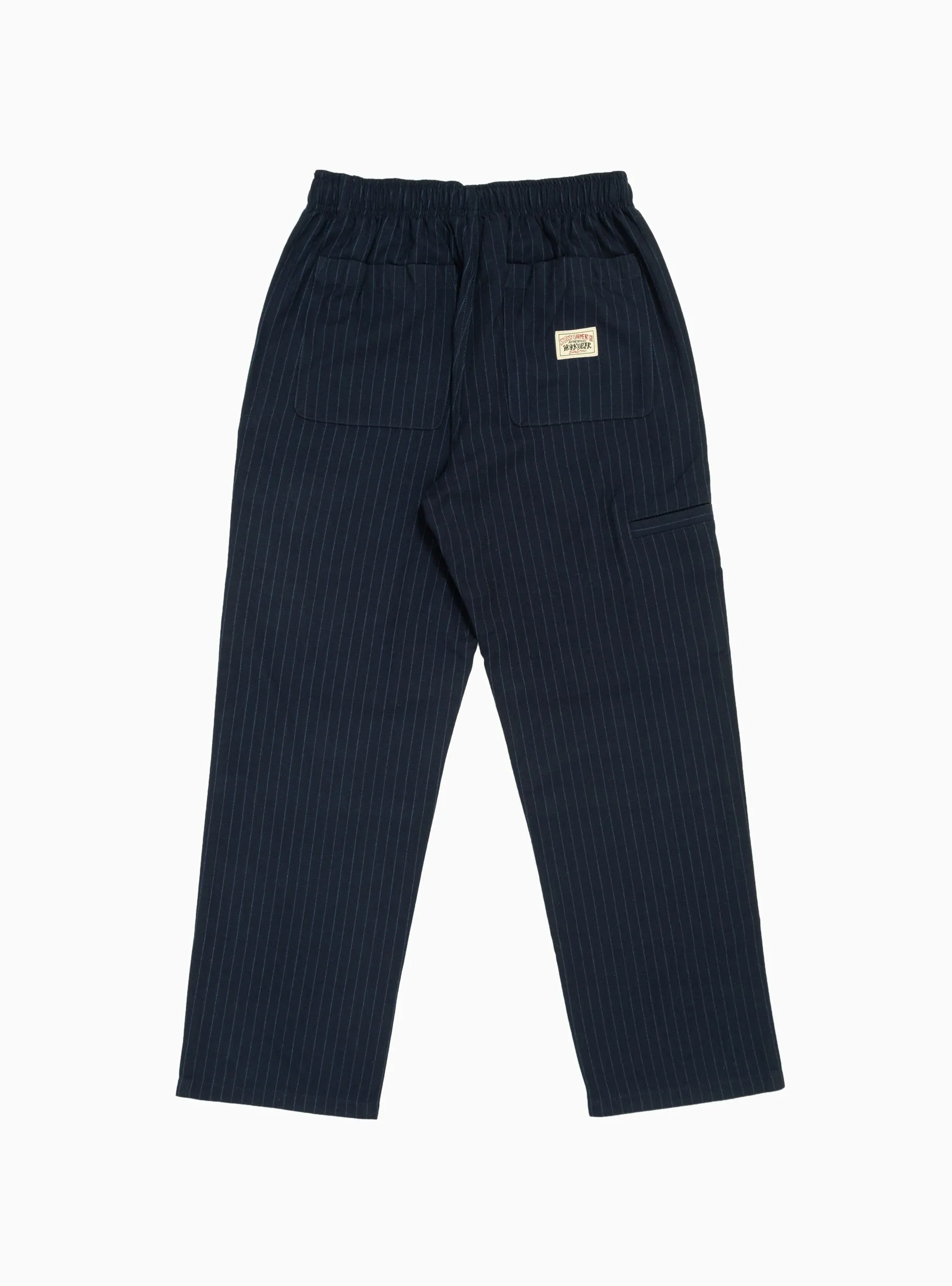 Beach Wool Trousers Navy Stripe