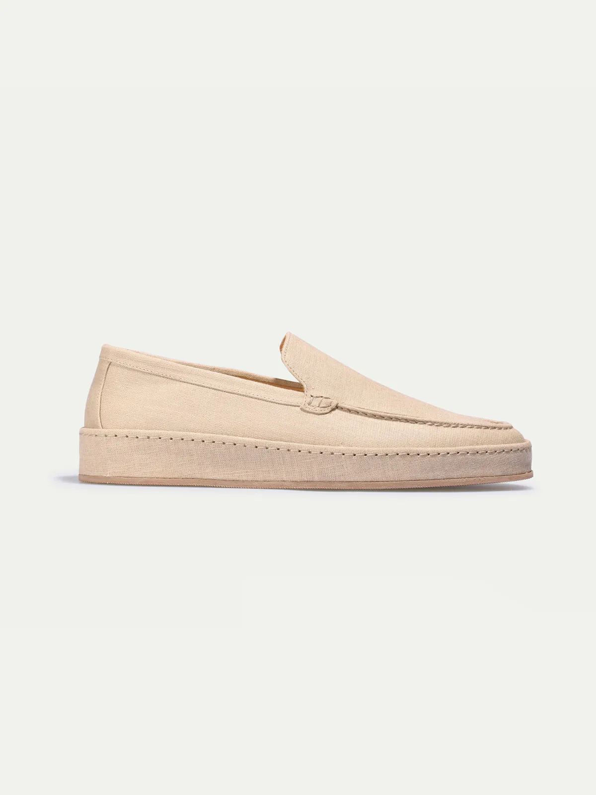 Beige Linen Voyager Loafer