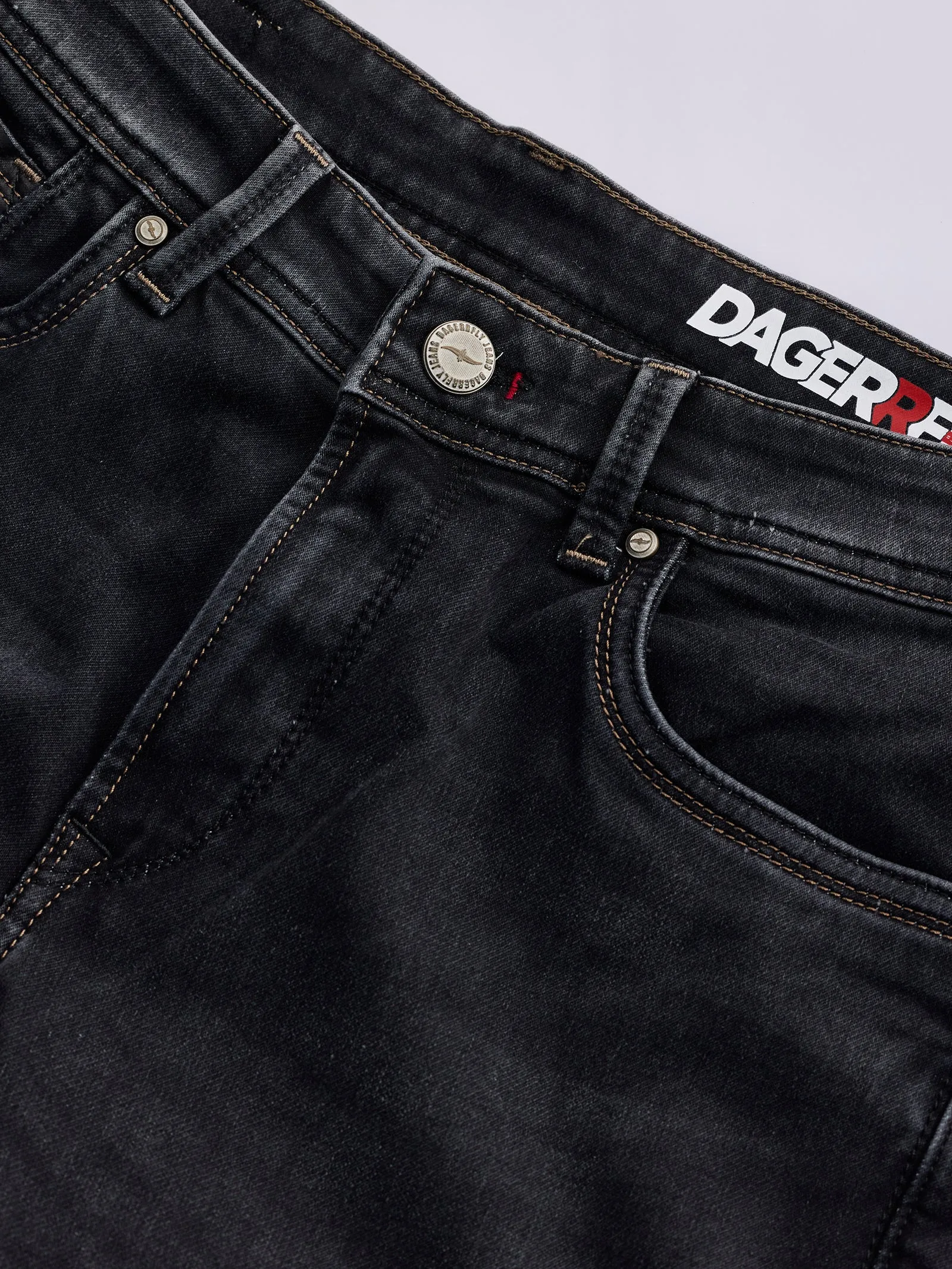 Black Dean Slim Fit Mid Rise Jeans