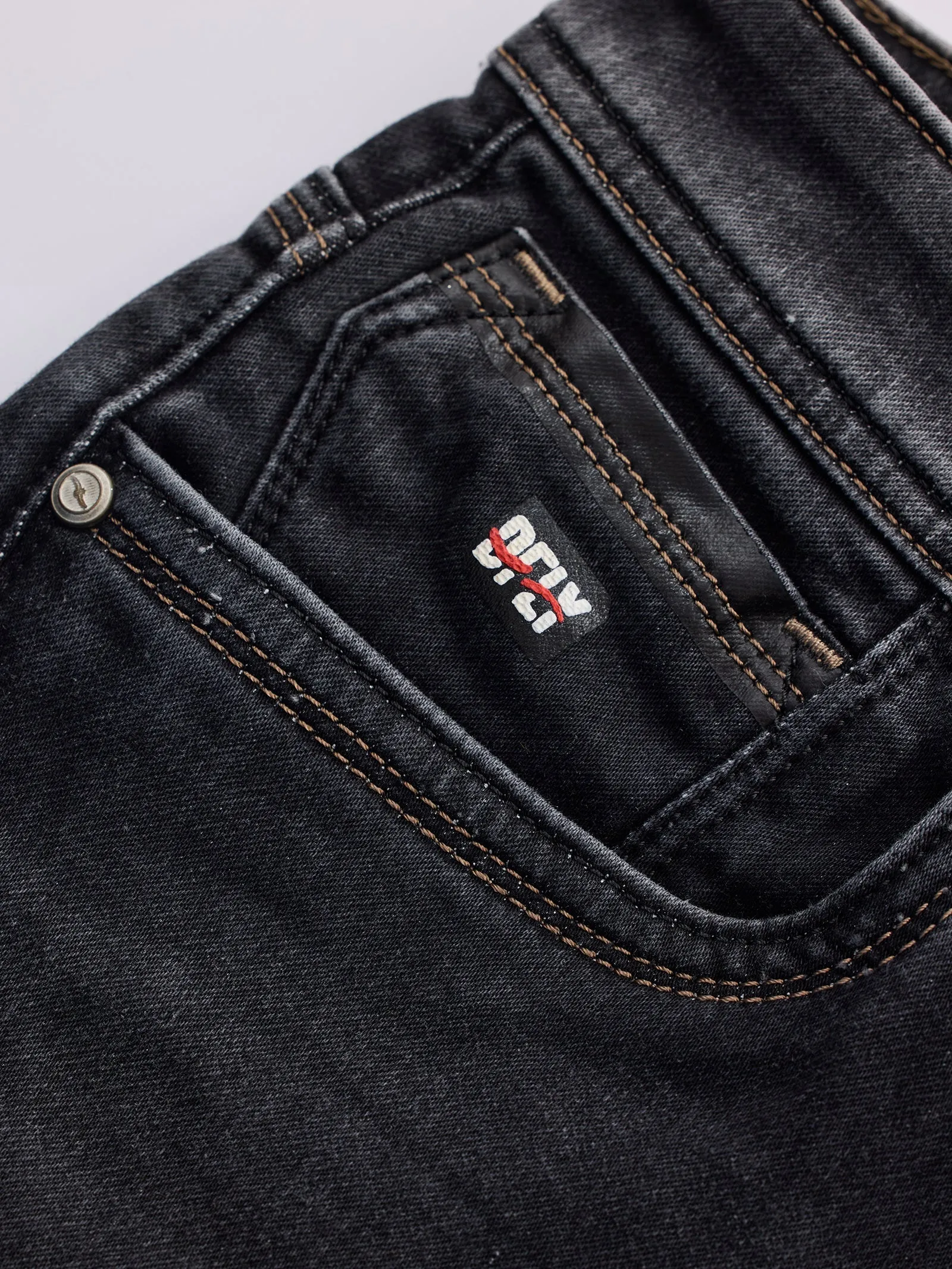 Black Dean Slim Fit Mid Rise Jeans