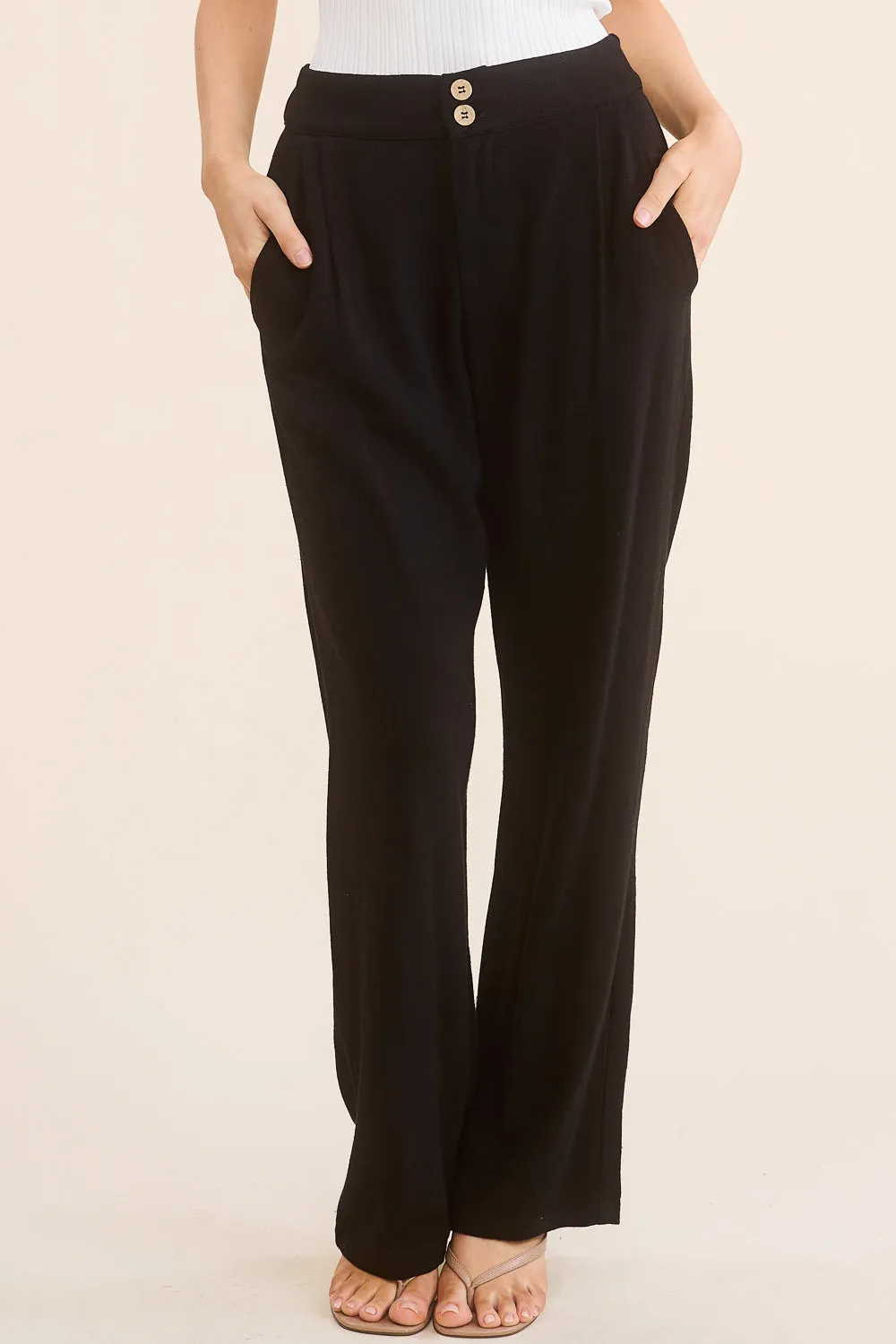 Black Linen Trouser