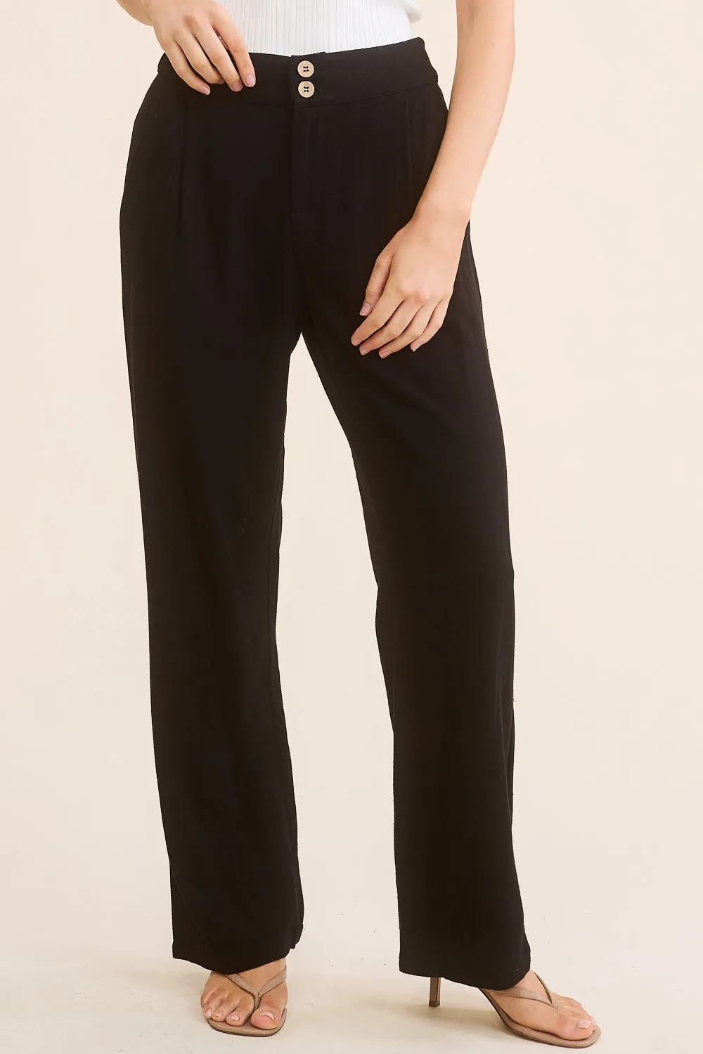 Black Linen Trouser