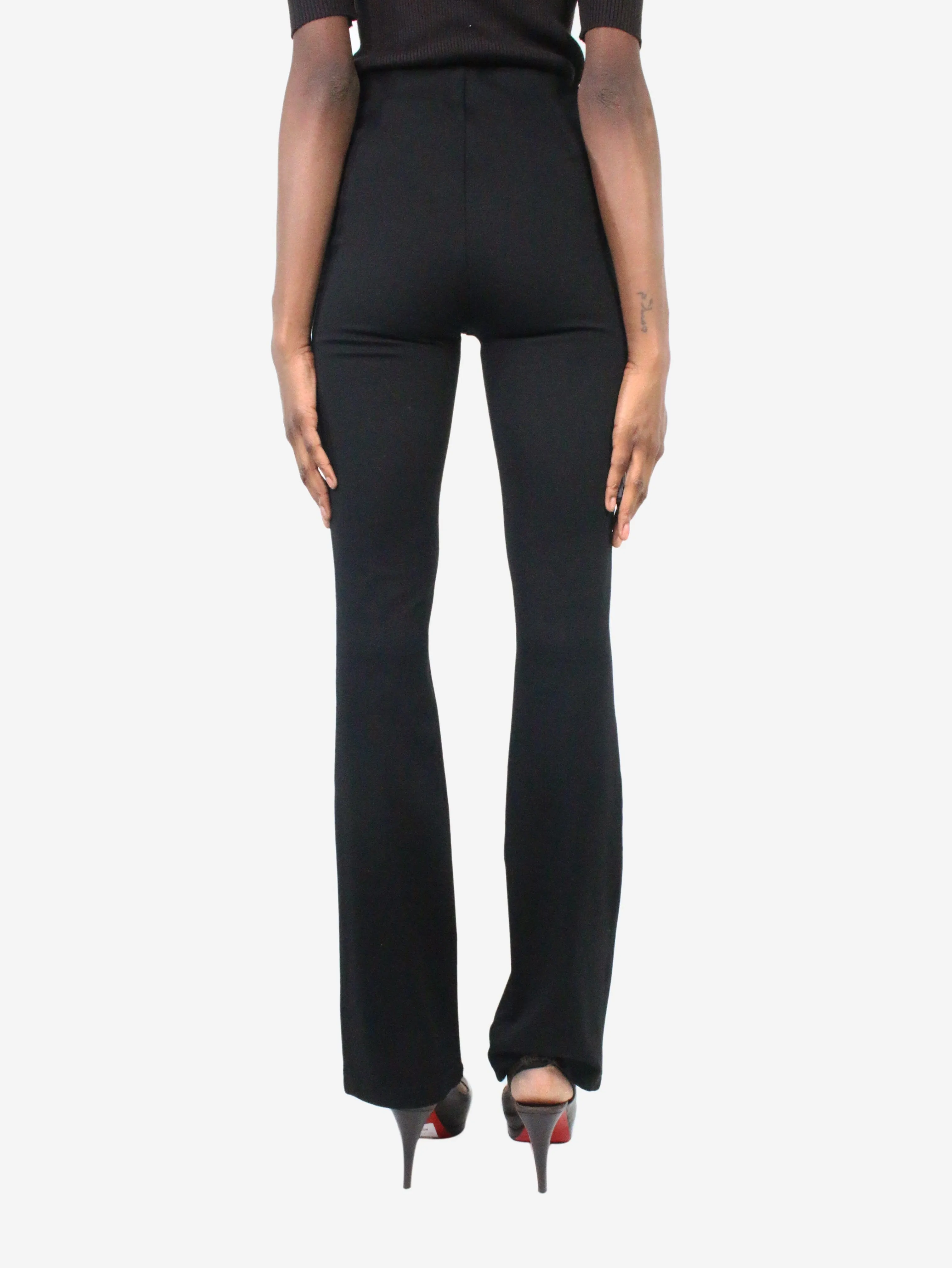 Black slim straight-leg trousers - size EU 32