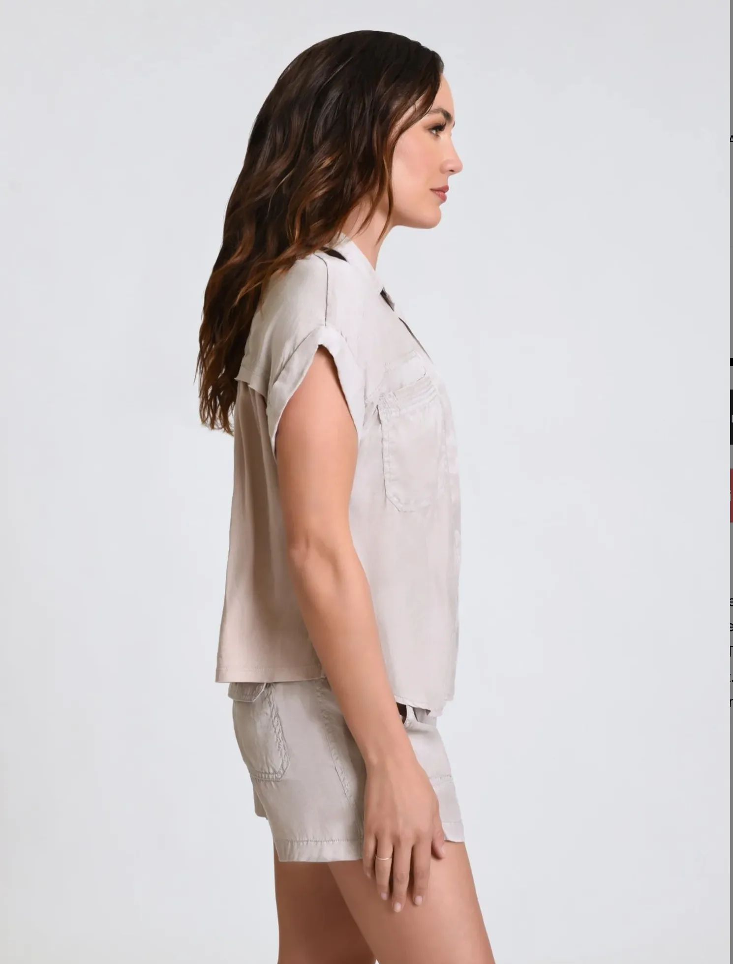 Blanc Noir Phoenix Tencel Camp Shirt in Clay