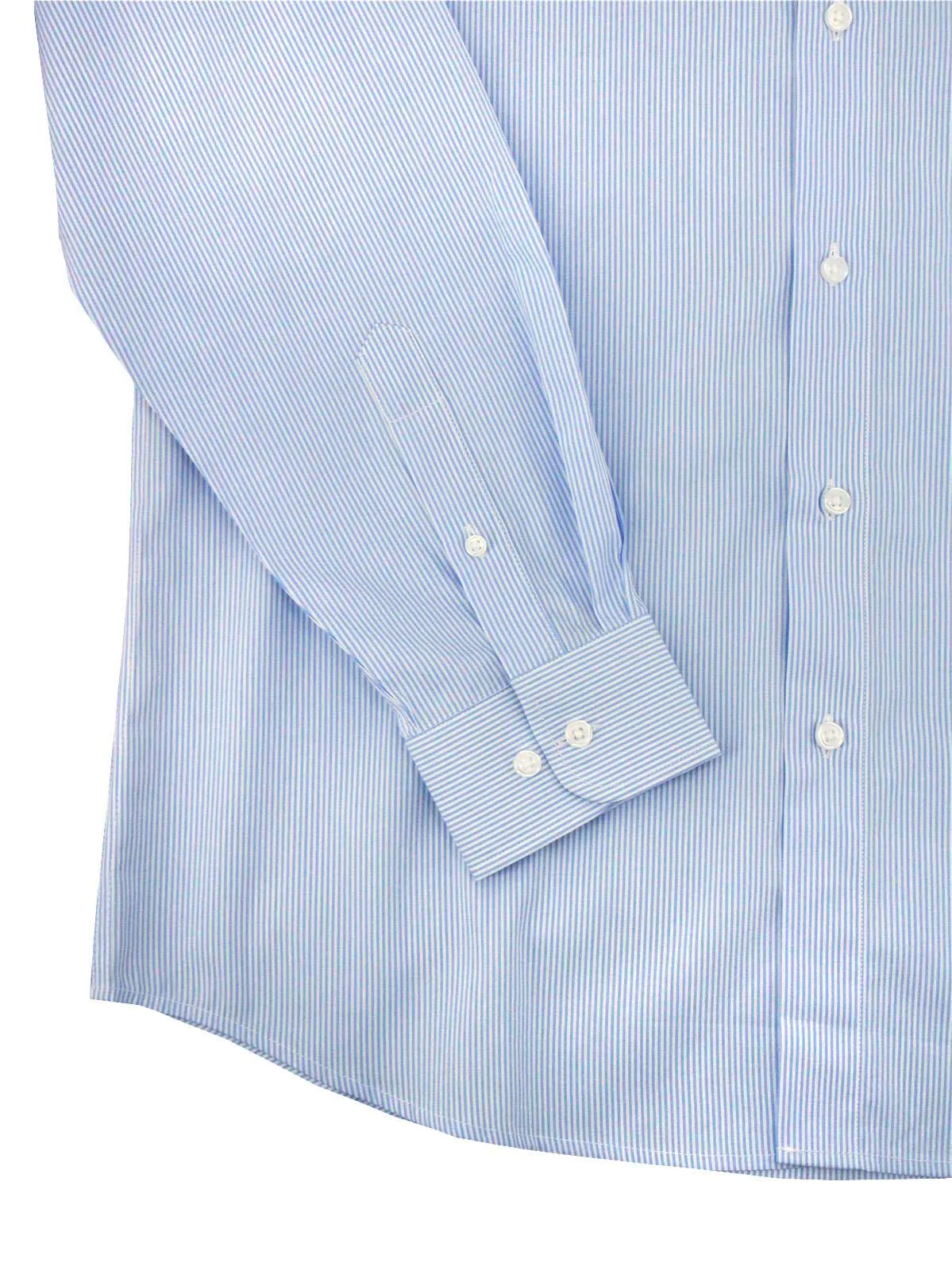 Blue Stripe 1940s Vintage Look Collarless Grandad Shirt