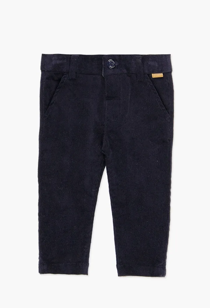 Boboli Trousers -  Navy Microcord