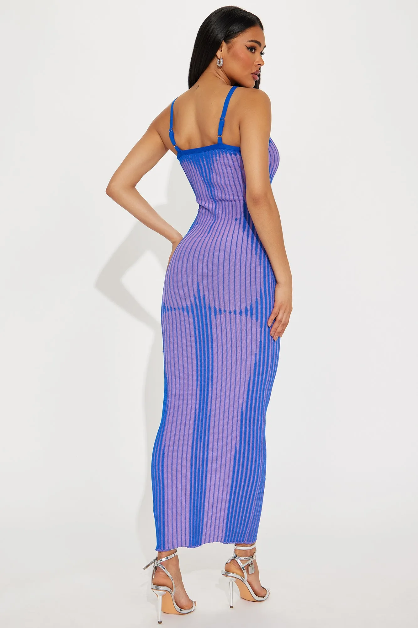 Body Deep Sweater Maxi Dress - Purple/combo