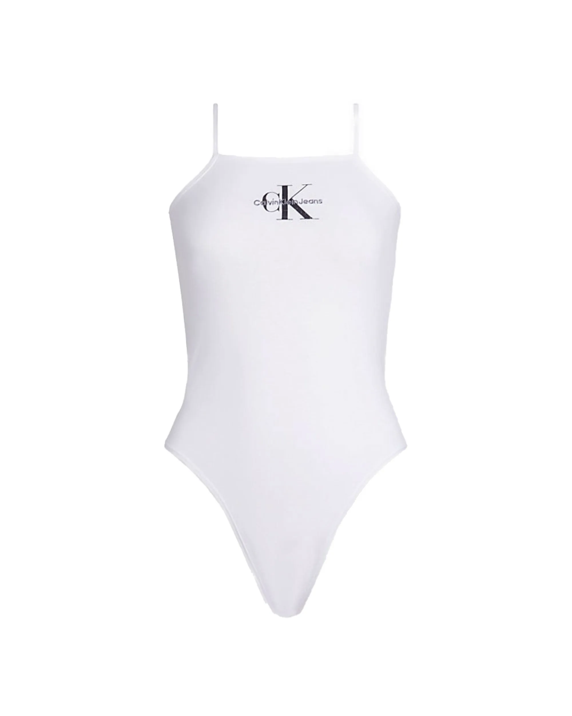 Calvin Klein Monologo Strappy Body Bianco