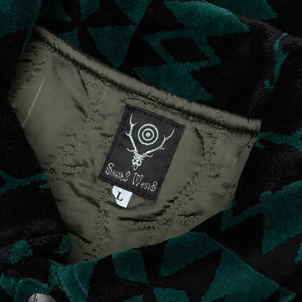 Coach Jacket Velvet - Black/Green