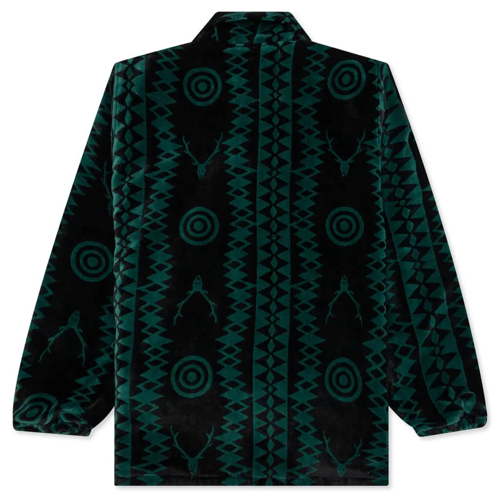 Coach Jacket Velvet - Black/Green