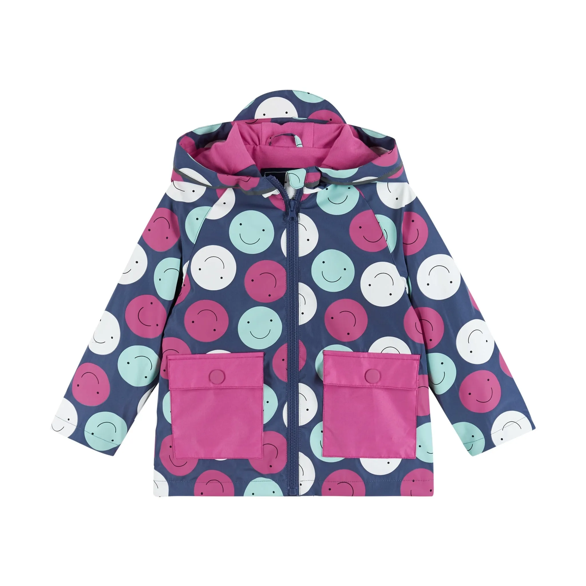 Color Changing Raincoat (Size 5-6X Years) | Smiley Print