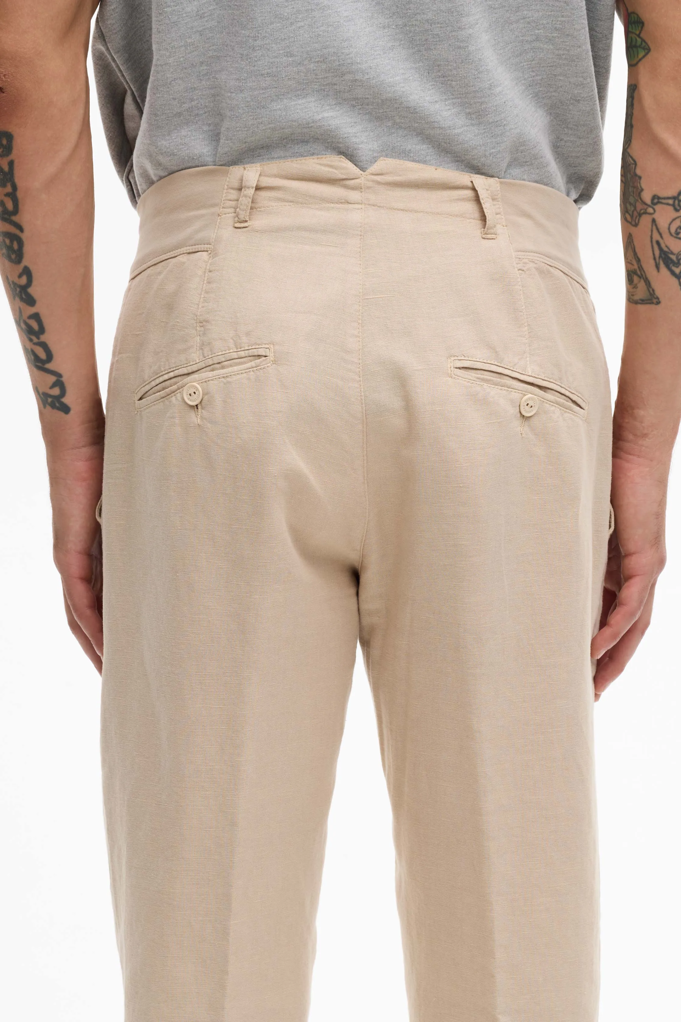 Confort Linen Chino Garment Dyed for Man 013U 7050