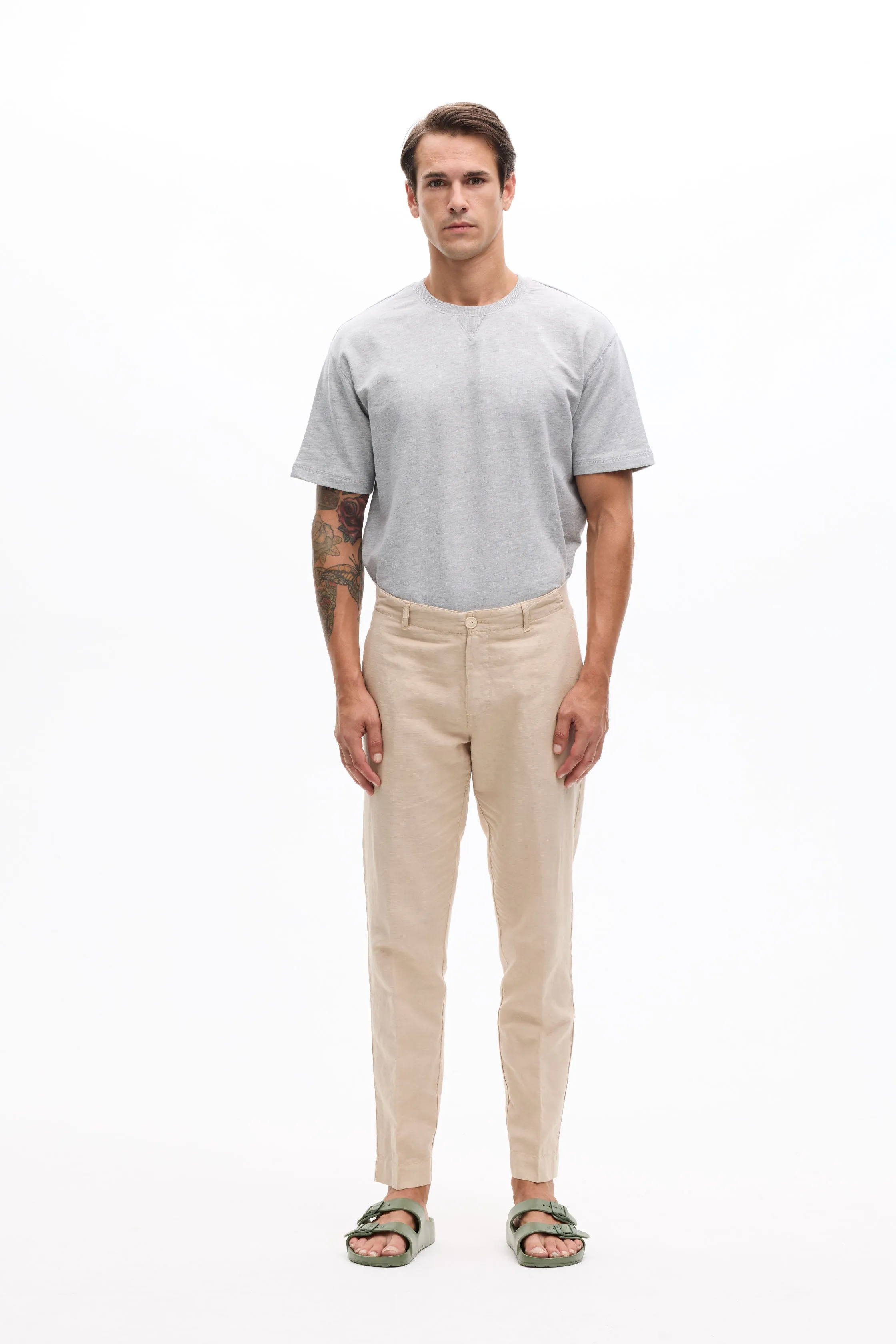 Confort Linen Chino Garment Dyed for Man 013U 7050