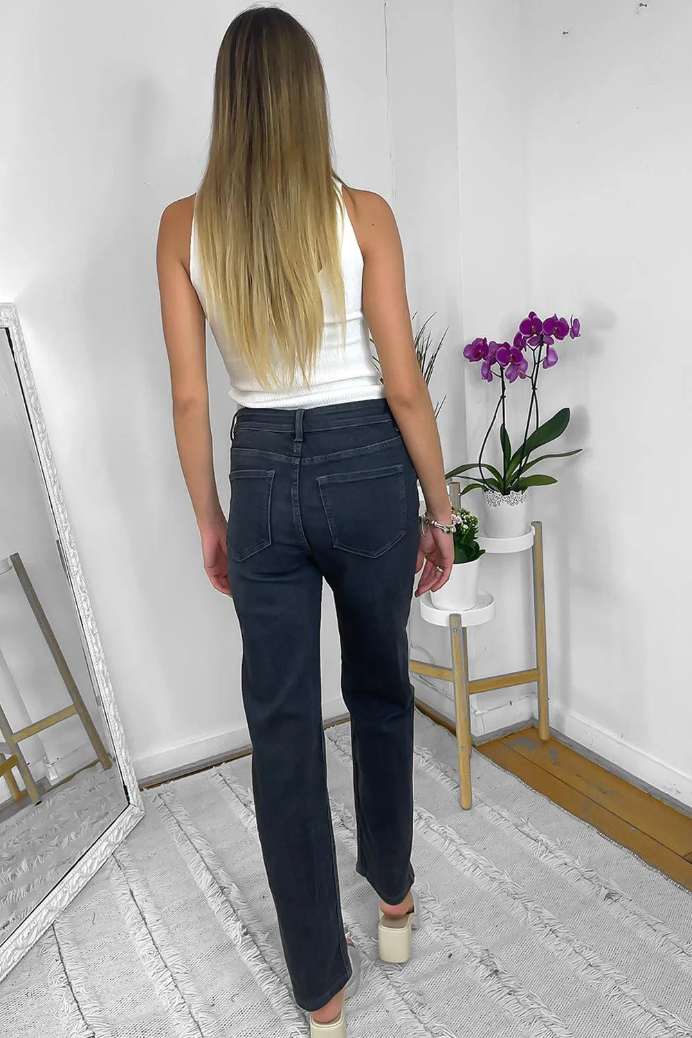 Contrast Stitch Cropped Jeans