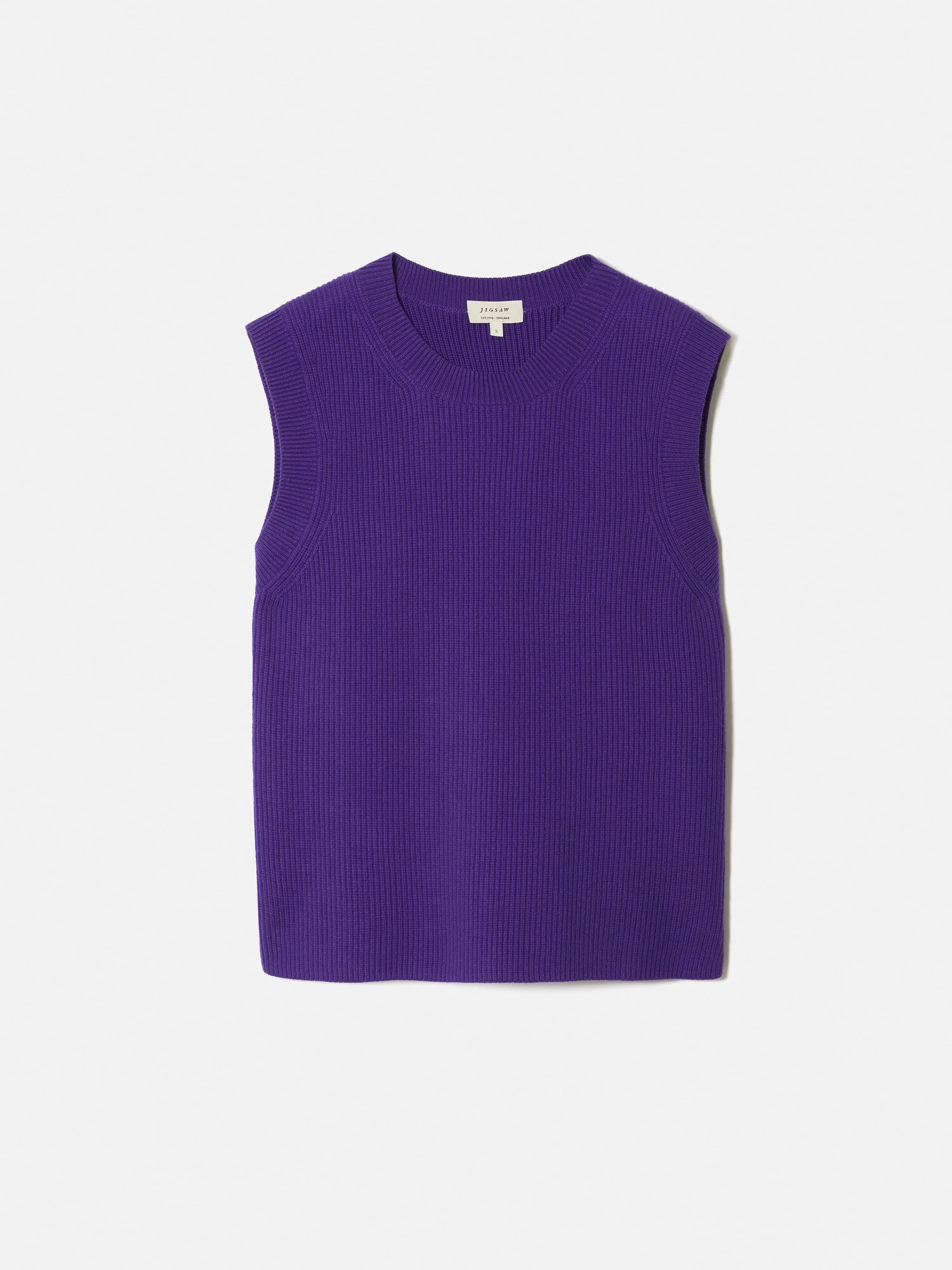 Cotton Blend Crew Tank | Purple