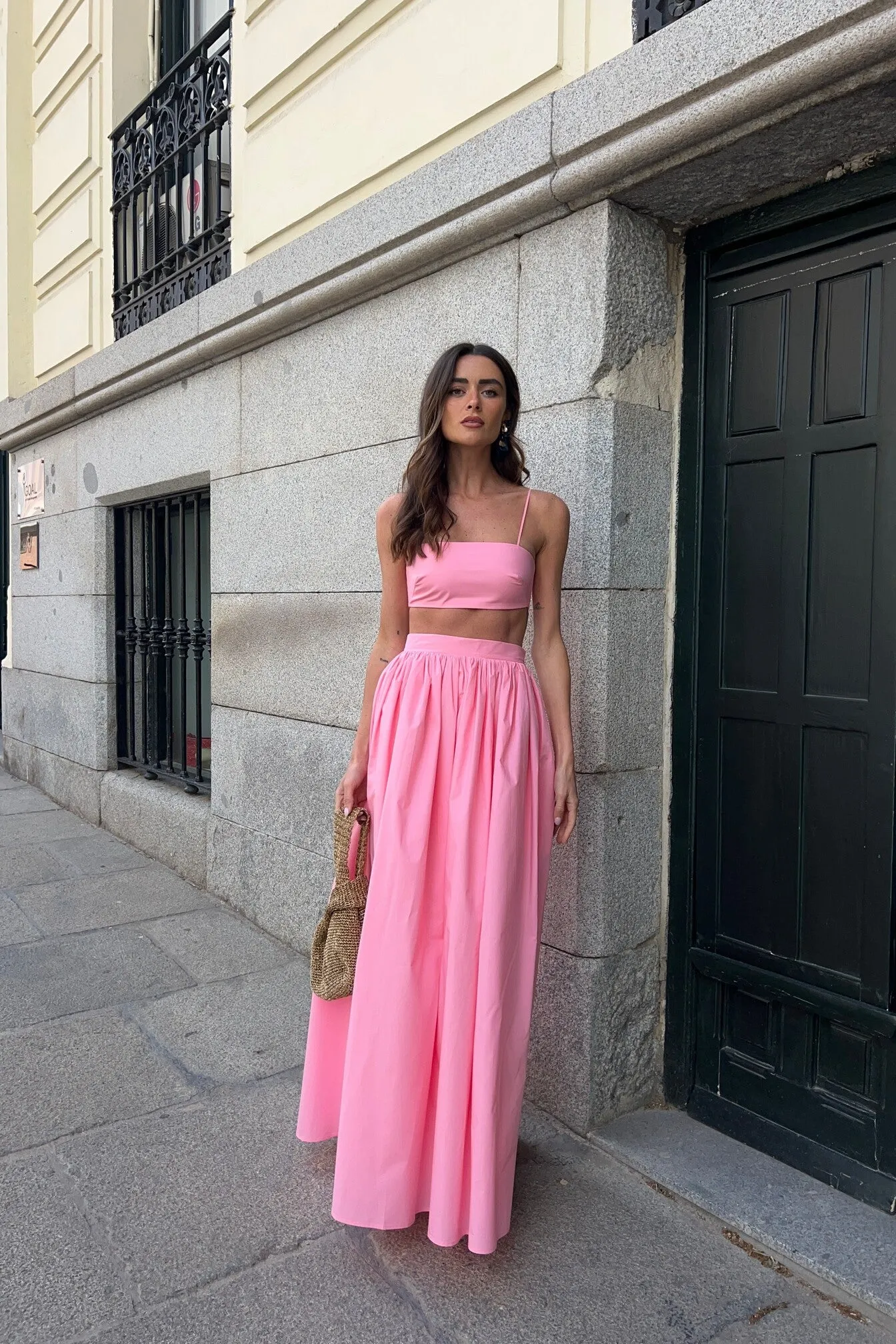 CROP TOP ROSA CAMBRAIA