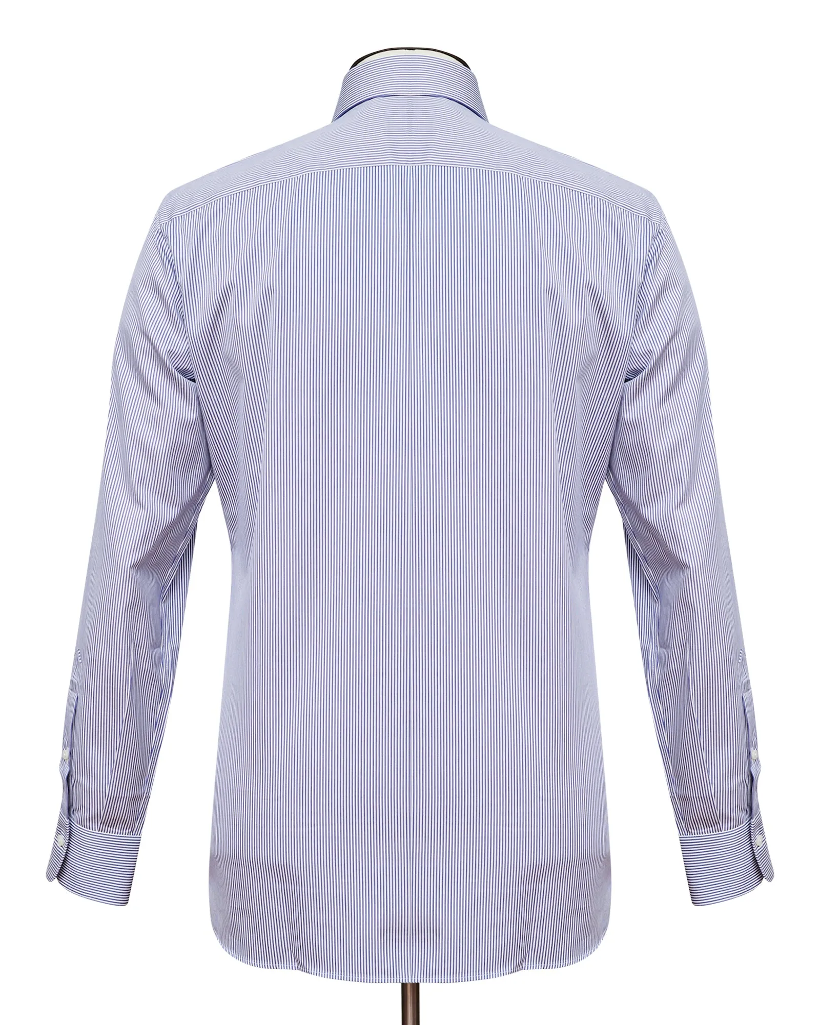 Deep Blue Stripe Cutaway Collar Shirt