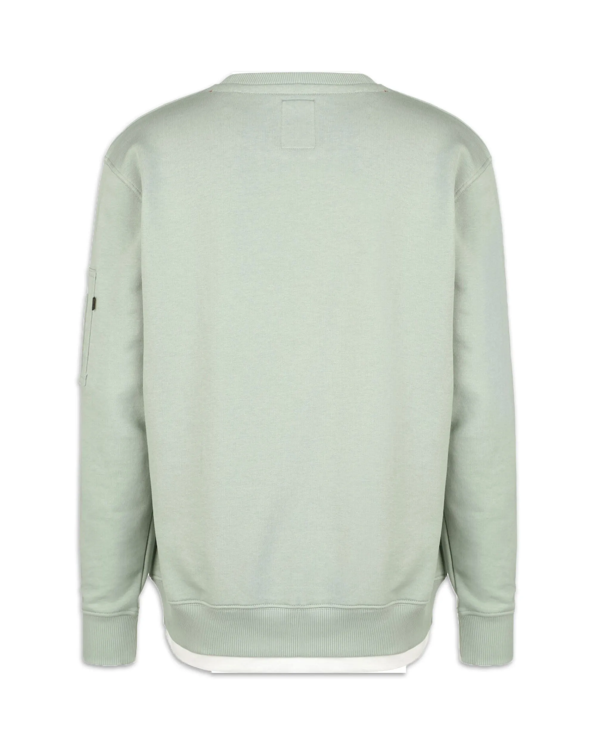 Felpa Uomo Alpha Industries Double Layer Sweater Dusty Green