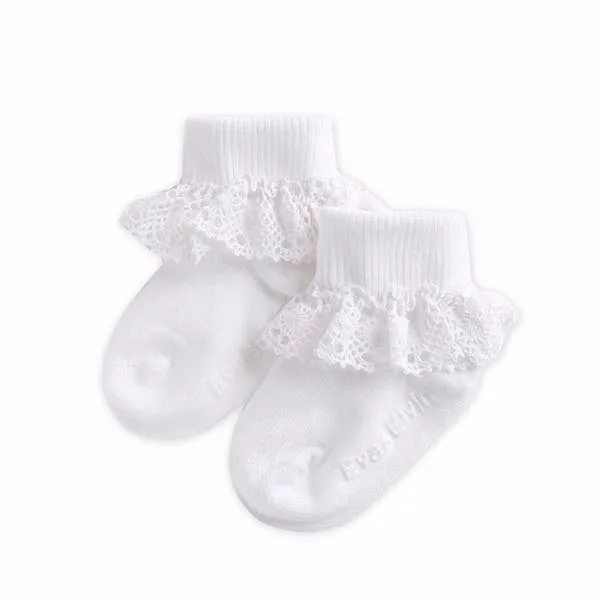 Frill Ankle Socks: White