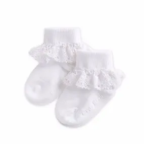 Frill Ankle Socks: White