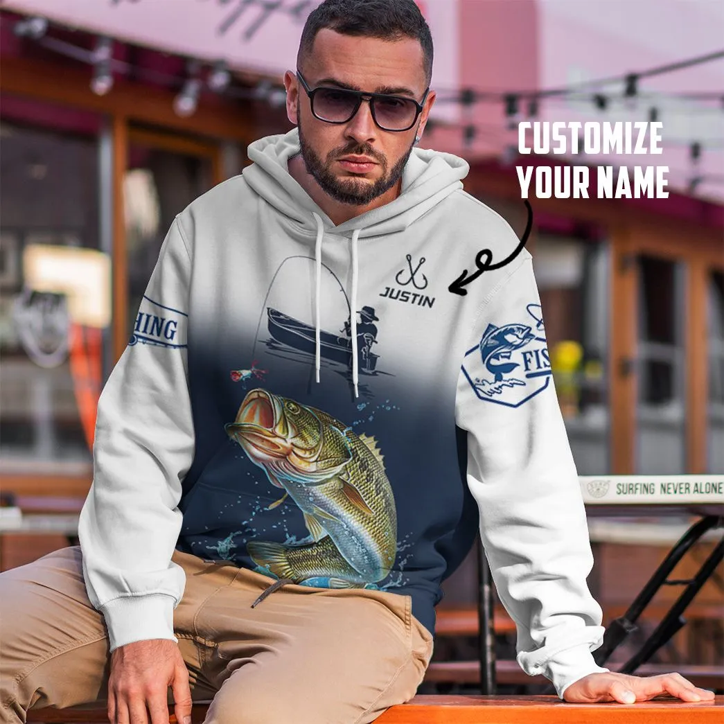 Gearhuman 3D Fishing Saved Me Custom Name Tshirt Hoodie Apparel