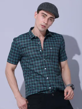 Green Check Casual Shirt