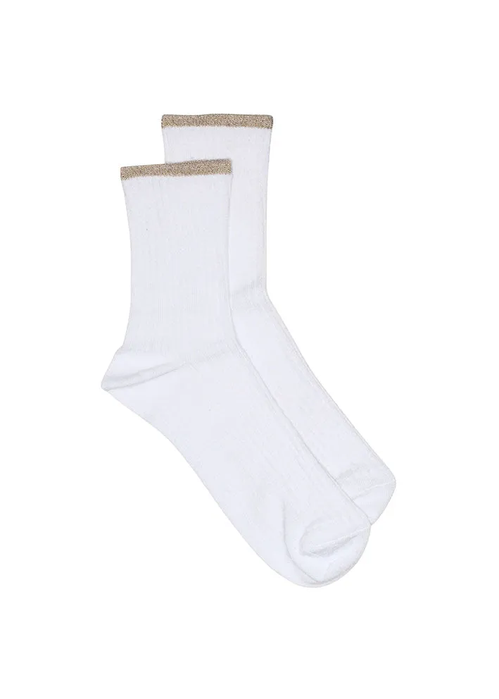 Gustav Adele lurex socks 52909 Strmper - Bright White