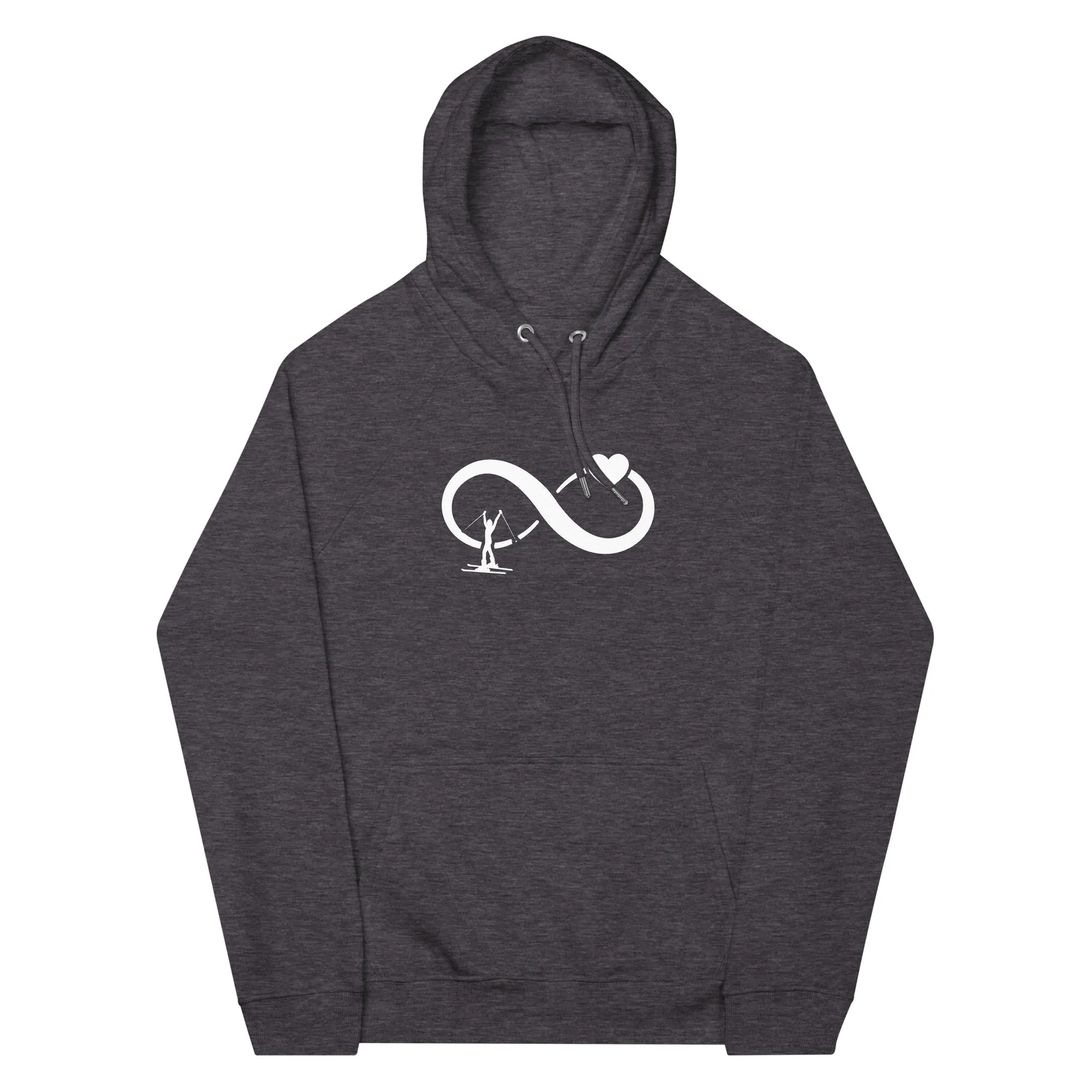 Infinity Heart and Skiing 1 - Unisex Premium Organic Hoodie