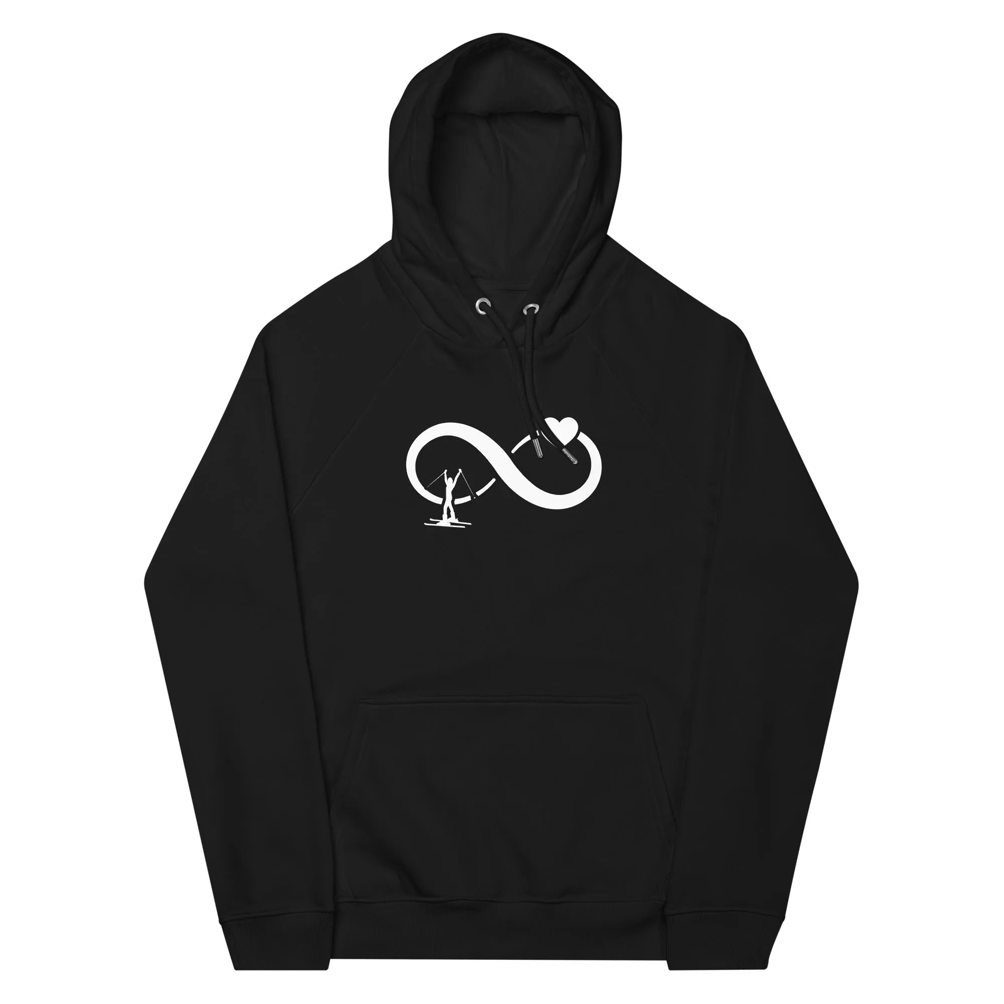 Infinity Heart and Skiing 1 - Unisex Premium Organic Hoodie