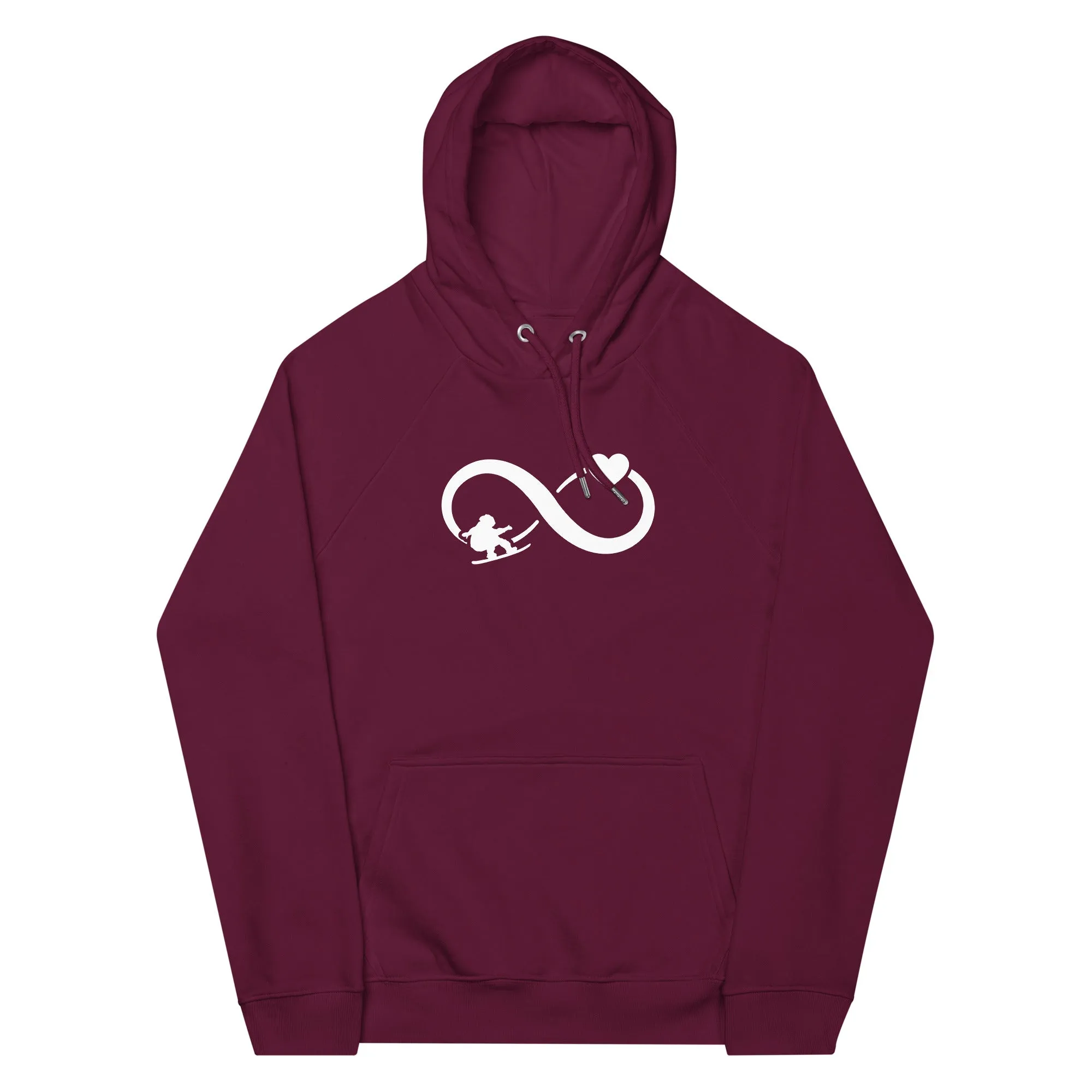 Infinity Heart and Snowboarding - Unisex Premium Organic Hoodie