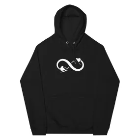 Infinity Heart and Snowboarding - Unisex Premium Organic Hoodie