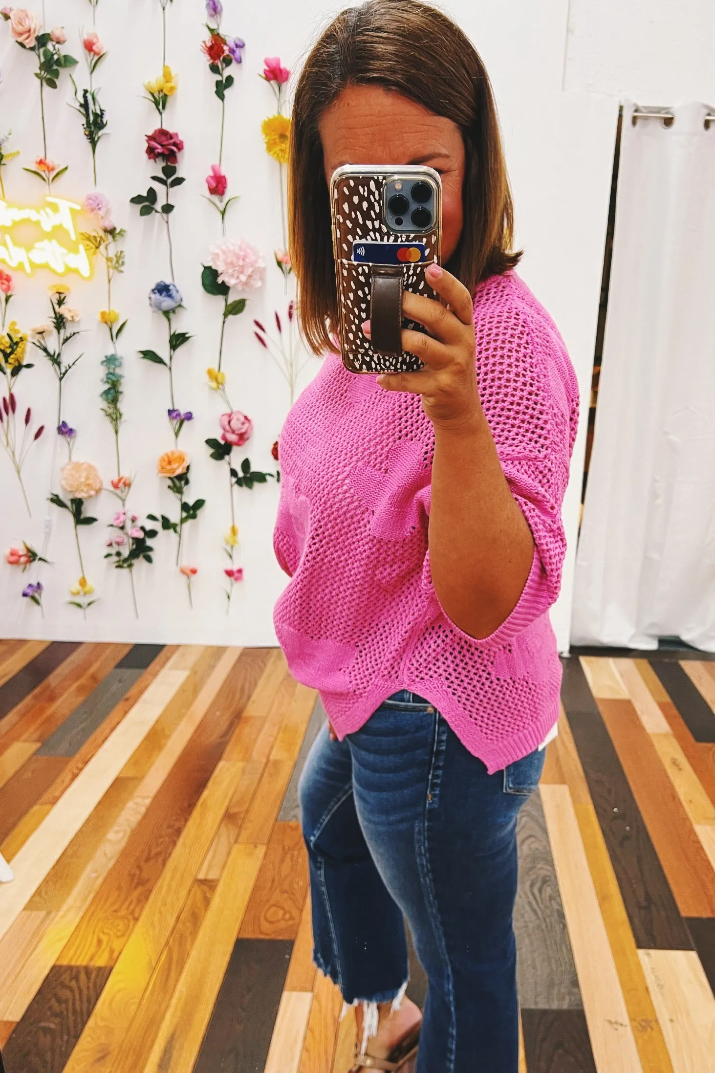 Jessica Mesh Sweater Pink