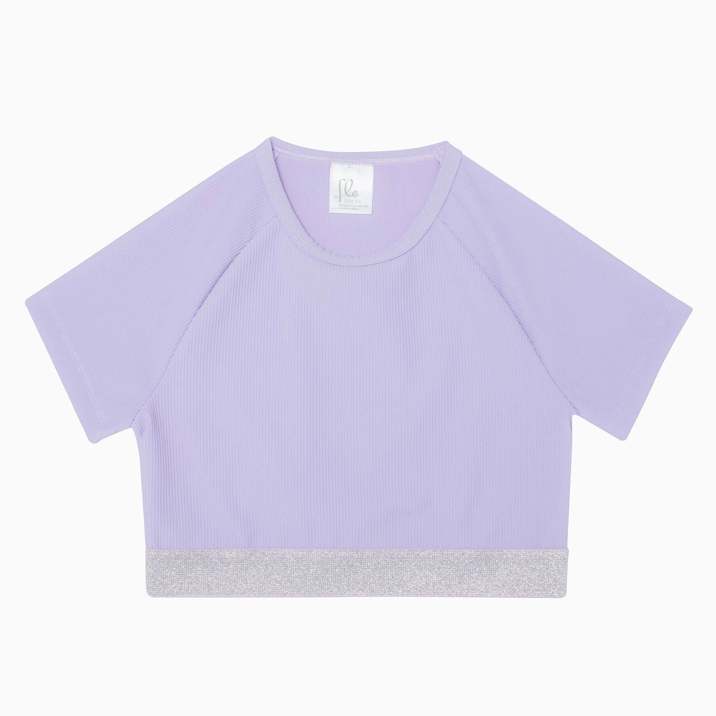 Kelly: Ribbed Keyhole Tee in Lilac