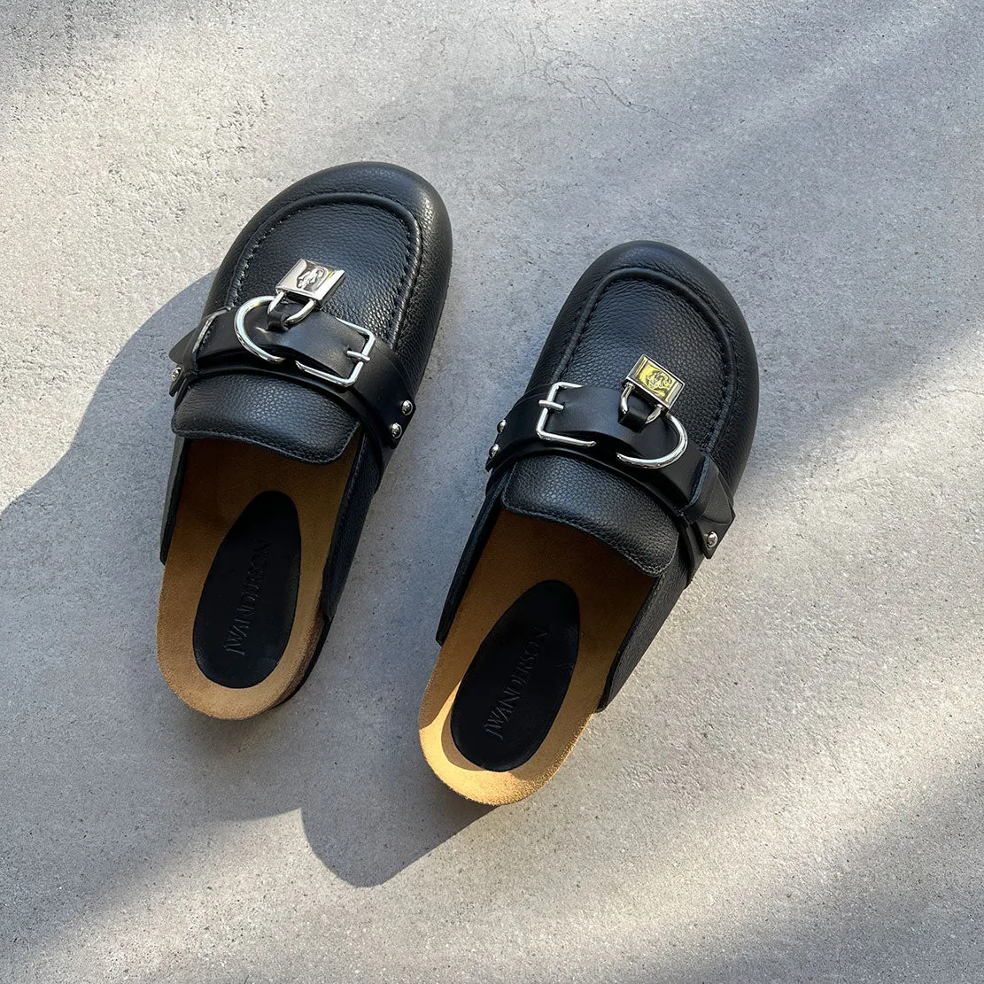 Locket Loafer Slide, Black