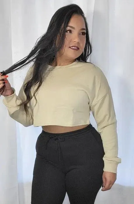 Long Sleeve Lounge Crop Top