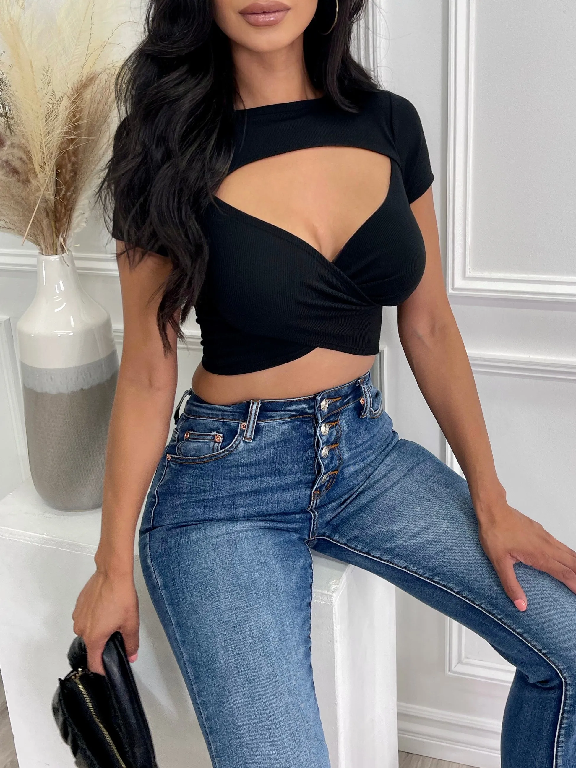 Luna Crop Top Black