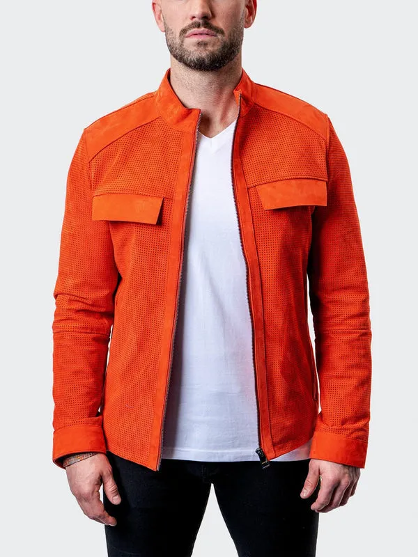 Maceoo Jacket | LEATHER CAPITAIN RED