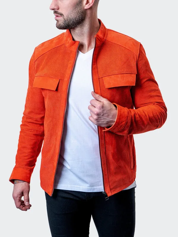 Maceoo Jacket | LEATHER CAPITAIN RED