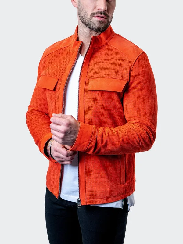 Maceoo Jacket | LEATHER CAPITAIN RED