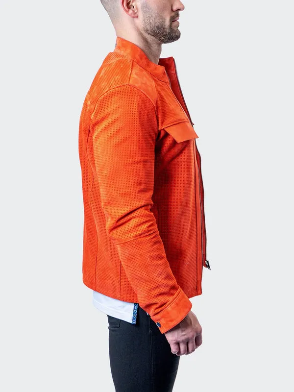 Maceoo Jacket | LEATHER CAPITAIN RED