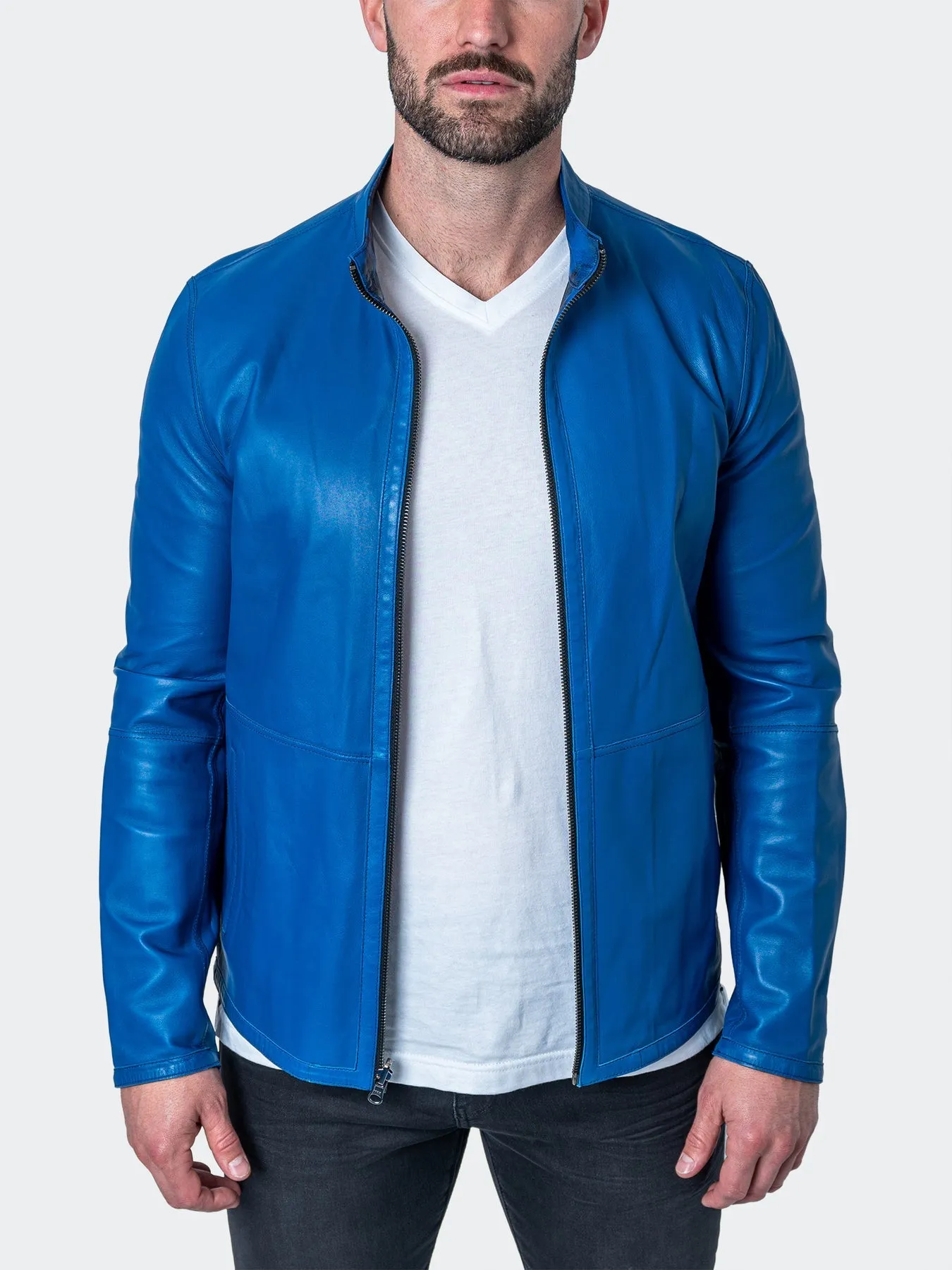 Maceoo Jacket | LEATHER LAB BLUE